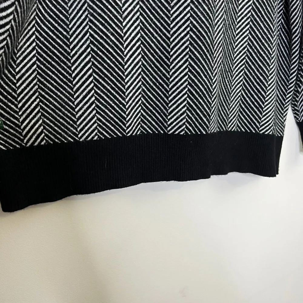 Joie Chevron Striped Hooded Hoodie Sweater Sweatshirt Plus Size Comfy Loungewear - Image 5