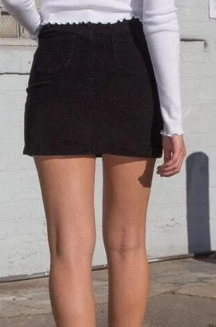 John Galt Juliette Corduroy Black Mini Skirt - Image 3