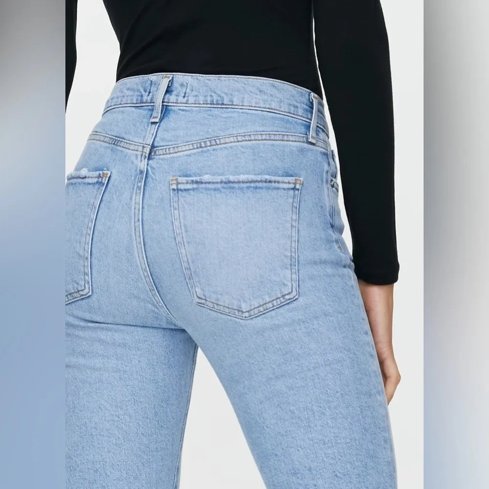 Agolde Toni Mid Rise Slim Fit Stretch Denim Jeans in Daylight sz 26 - Image 3