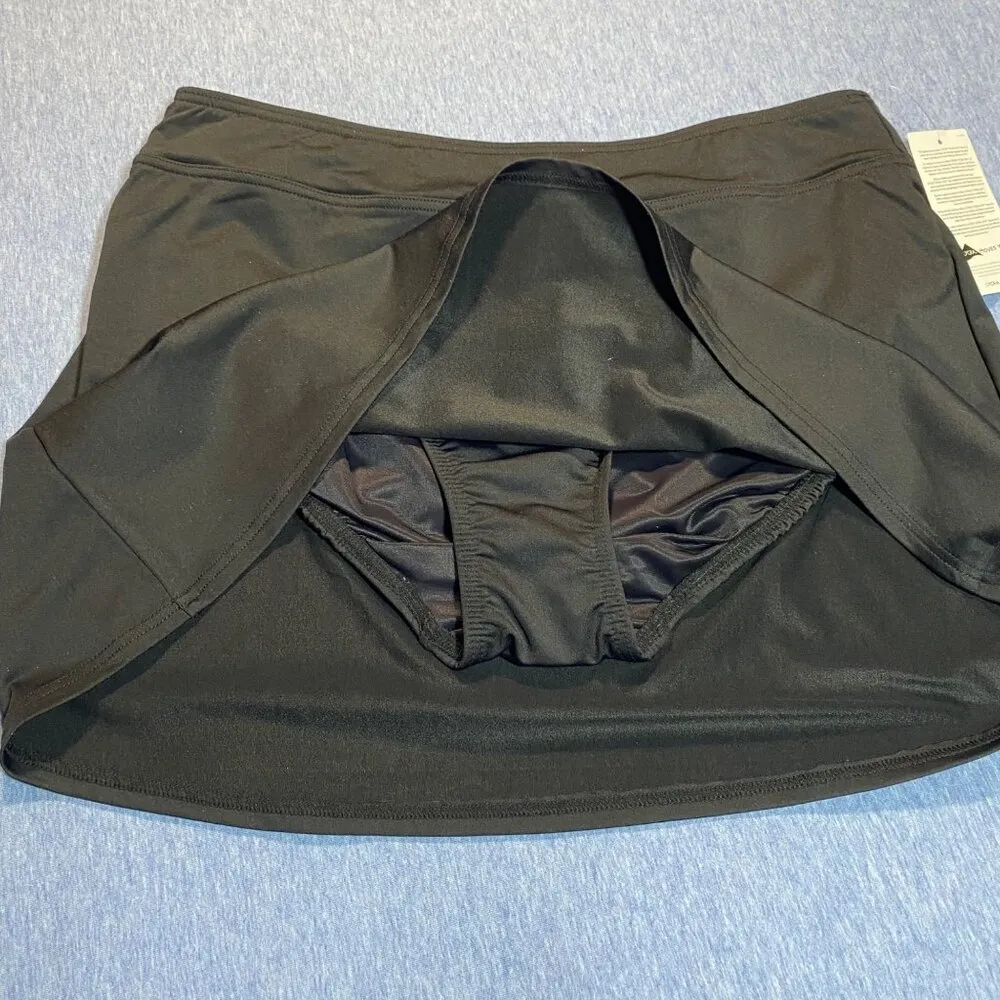 Lands End Womens Swim Skirt With Built-In Briefs Black Size 10 - Image 3