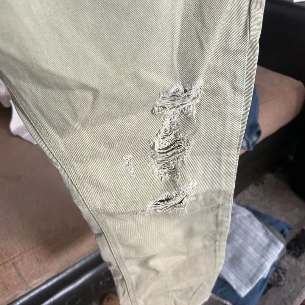 Zara Basic Vintage Denim in Light Green - Image 2