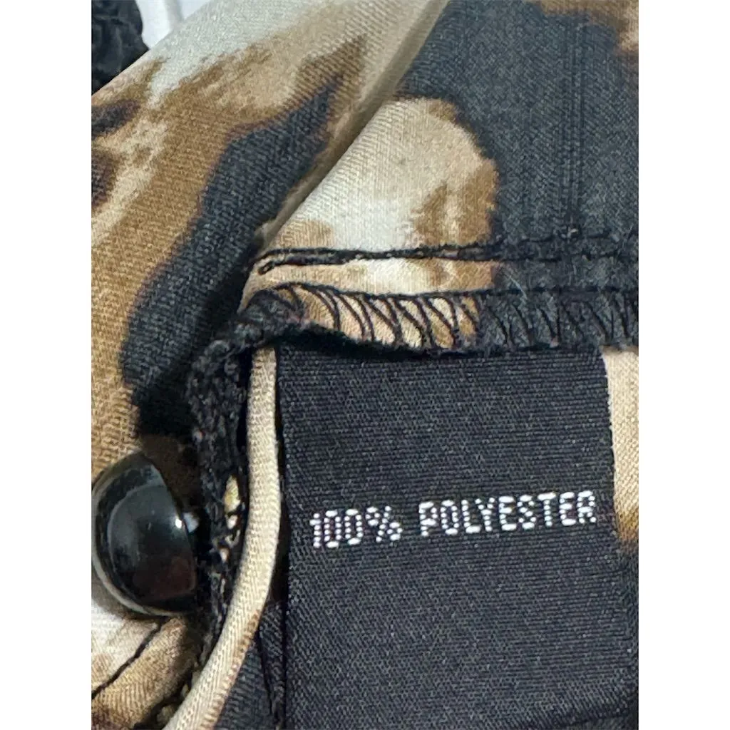 IZ Byer Leopard‎ Print Ruffle Blouse M Animal Print Sleeveless Top Mob Wife Y2K - Image 8