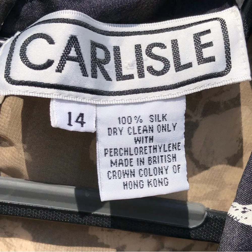 Carlisle Vintage Silk Back Button Blouse Top 14 - Image 3