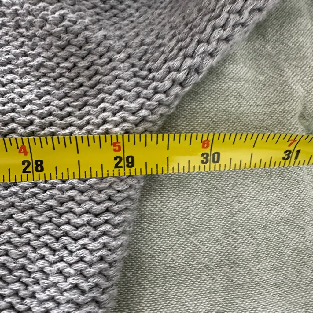 Revolve Faithfull The Brand Chunky Cable Knit Gray Sweater 100% Cotton Size XS - Image 5