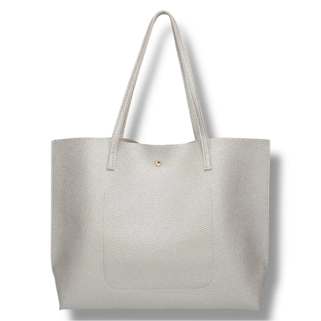 Women’s Pebbled Vegan Leather Large Shoulder Bag - Image 2