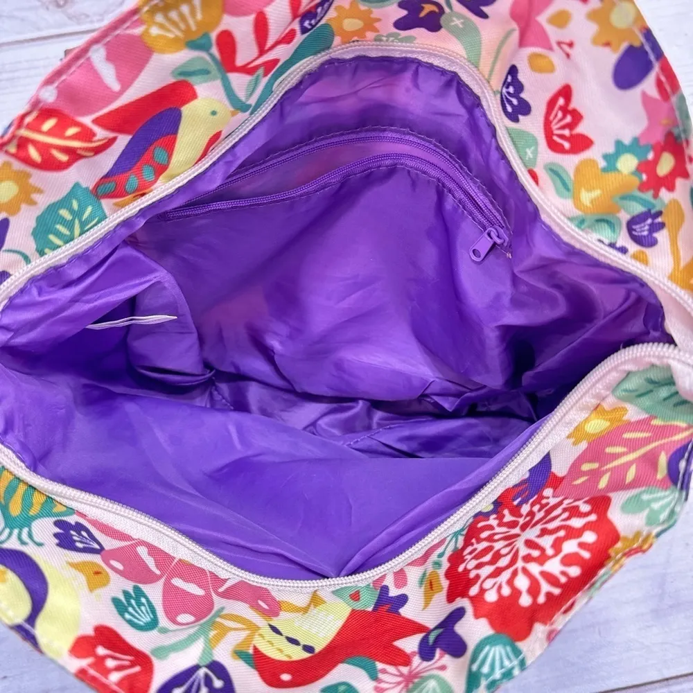 Lily Bloom Colorful Floral Boho Satchel Bag Eco Friendly Lots of Pockets - Image 6