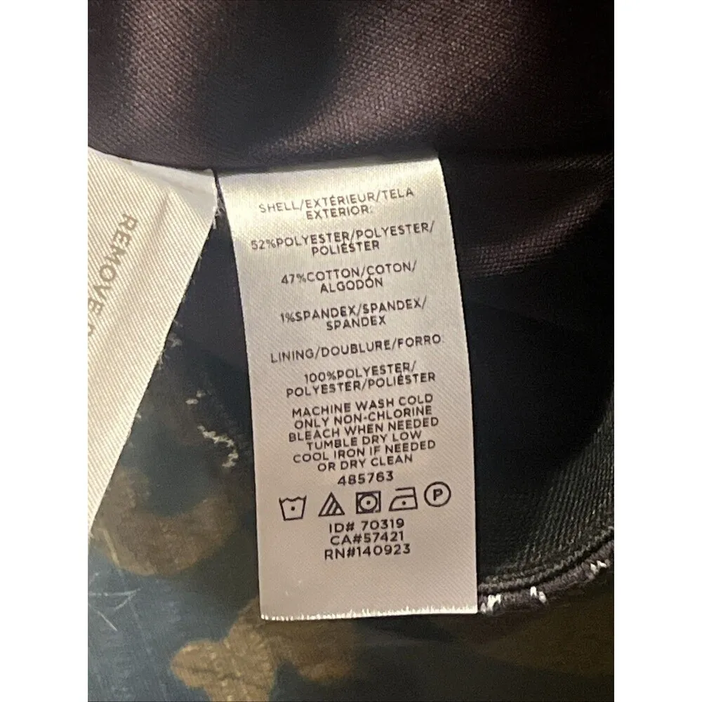 Ann Taylor Loft Skirt Women's Geometric A-Line Slip-on Small Black - Image 3