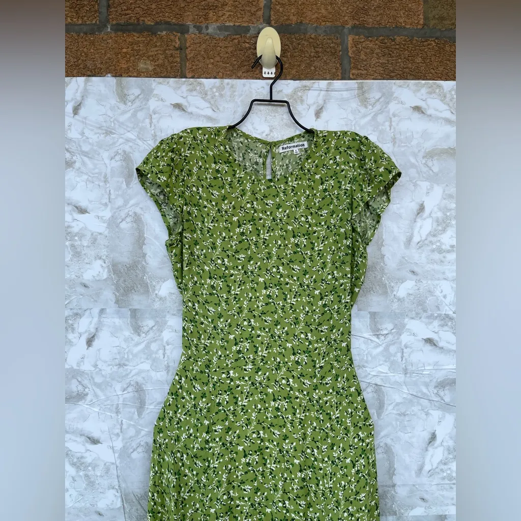 Reformation Gavin Dress Samantha in green floral size 6 - Image 6