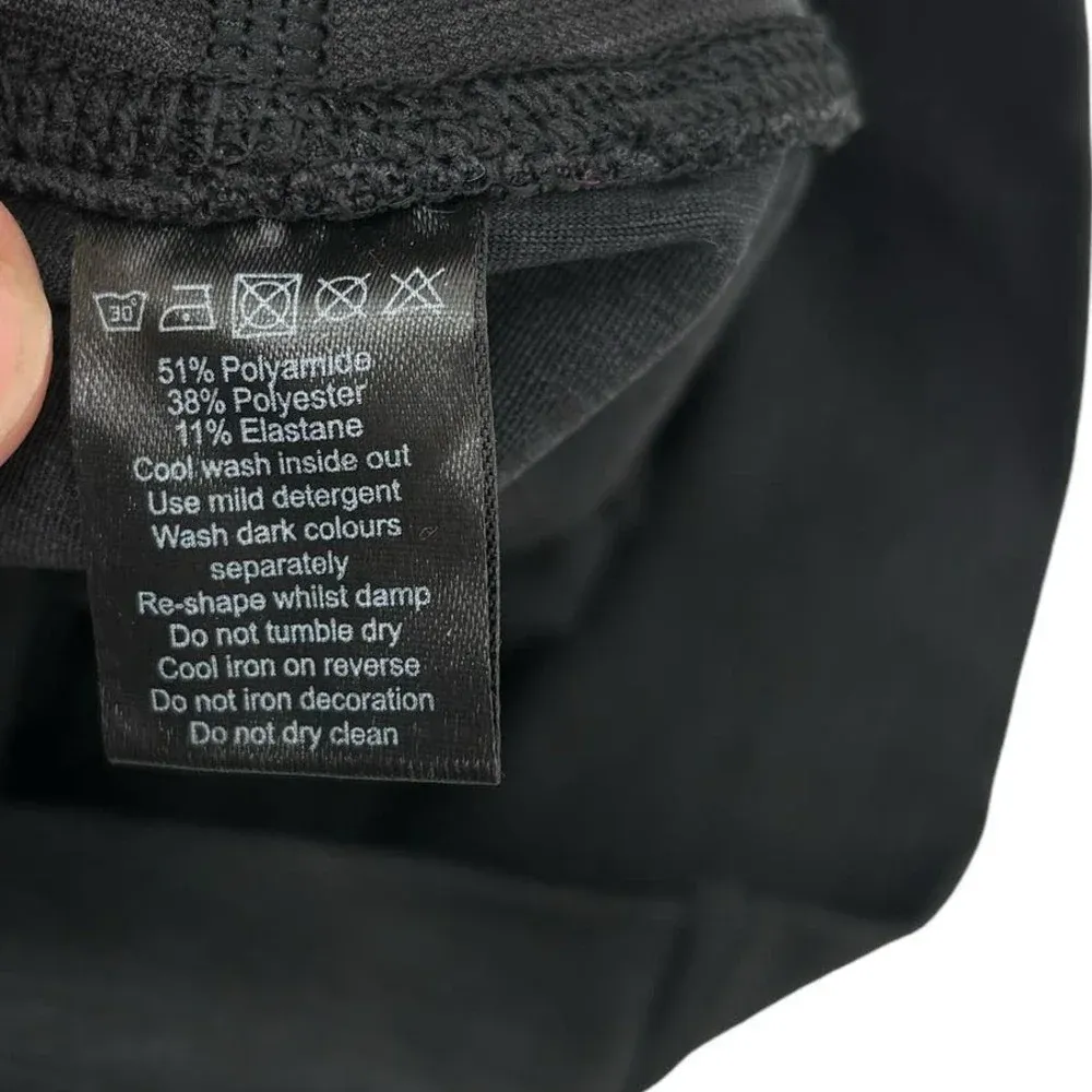 Alphalete Revival Moto Leggings Seamless Knit Stretch Gray Black‎ Size Small - Image 10