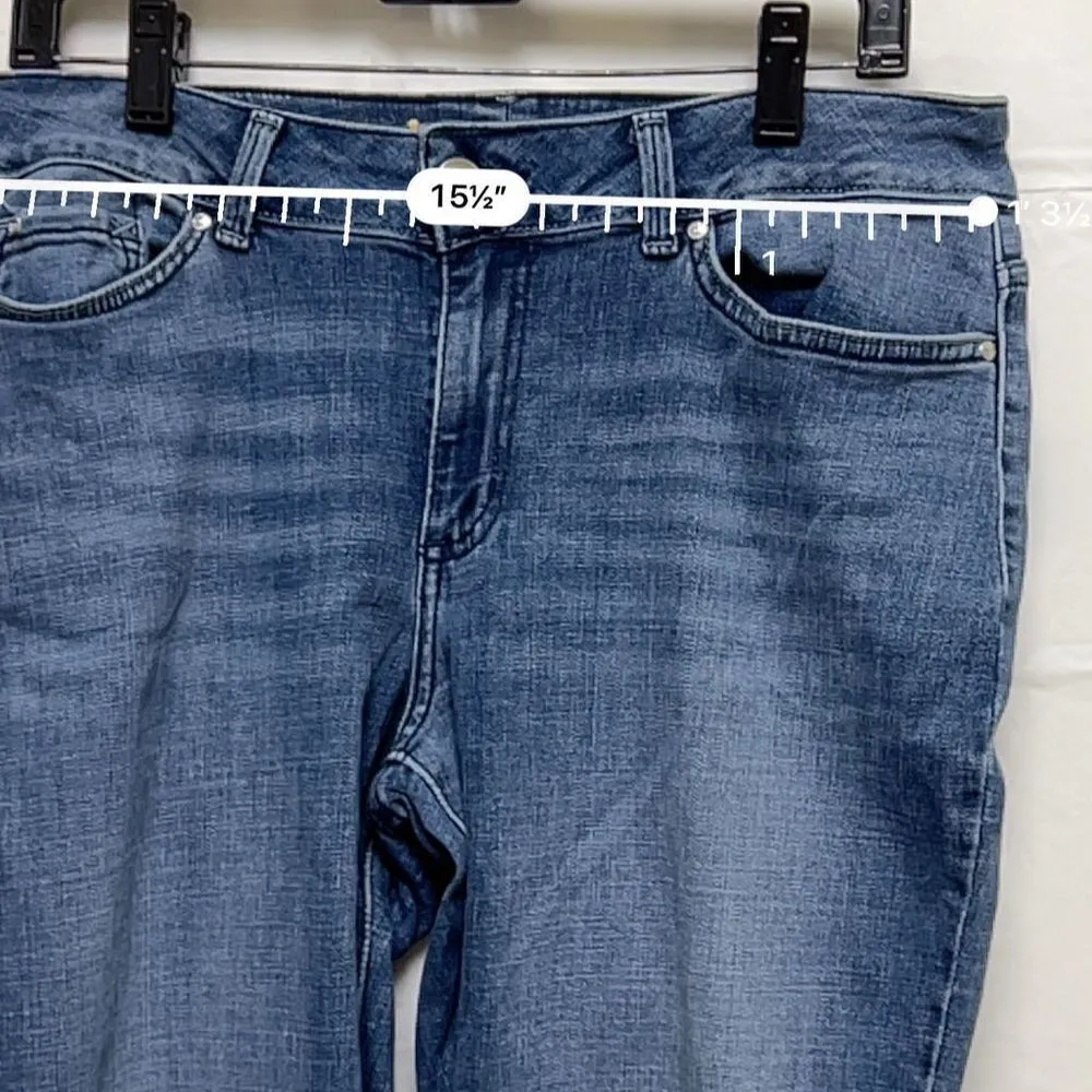 DCY) Lee Jeans waist‎ 30" Women's size 15 Jeans Curvy Bootcut Stretch - Image 6
