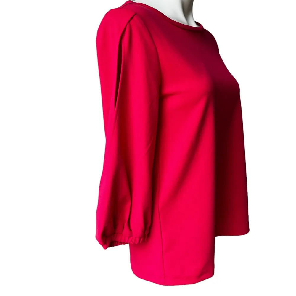NWT, Ann Taylor Hot Pink Slit Sleeve Blouse - Image 6