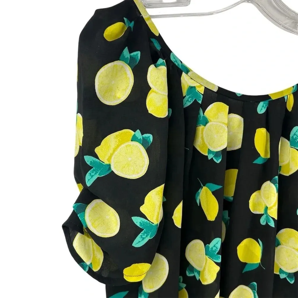 Cynthia Rowley Women's Lemon Print Blouse Size S Multicolor Floral - Image 4