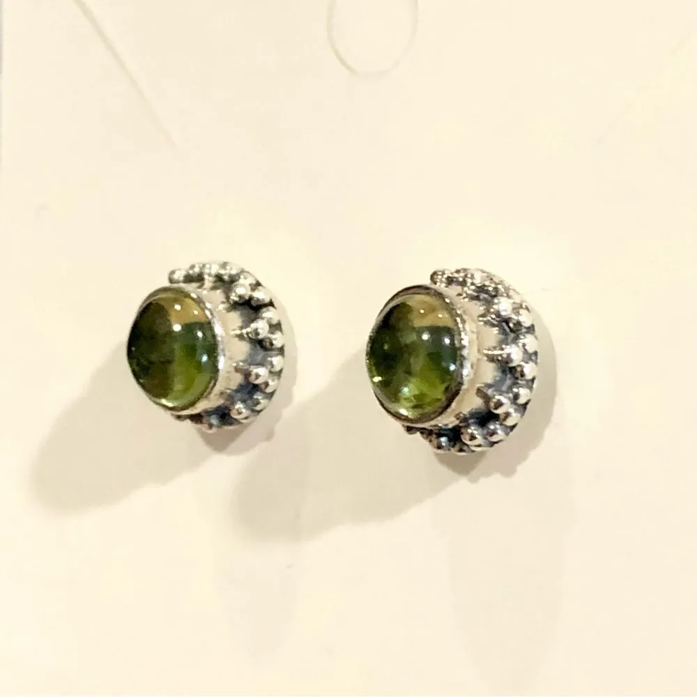 SILPADA Green Peridot Cabochon Sterling Silver Earrings P1401 NWOT LAST PAIR! - Image 12