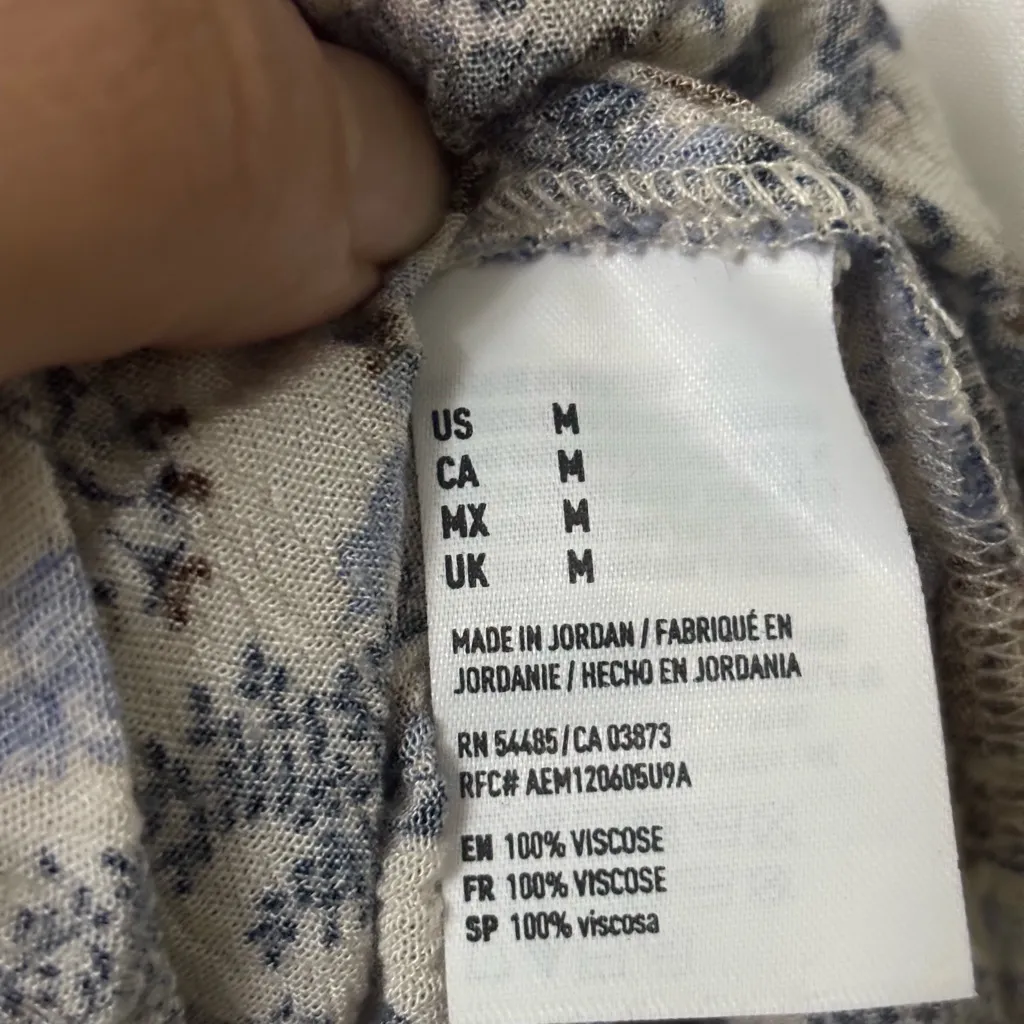 American Eagle Outfitters Blue Floral Long Sleeve Dress - Image 8