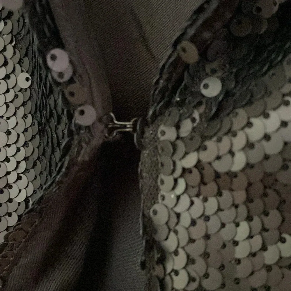 Aqua Sequins Black Blazer All Over Sequins Fancy Size XS Shoulder‎ Pads Sequence - Image 10