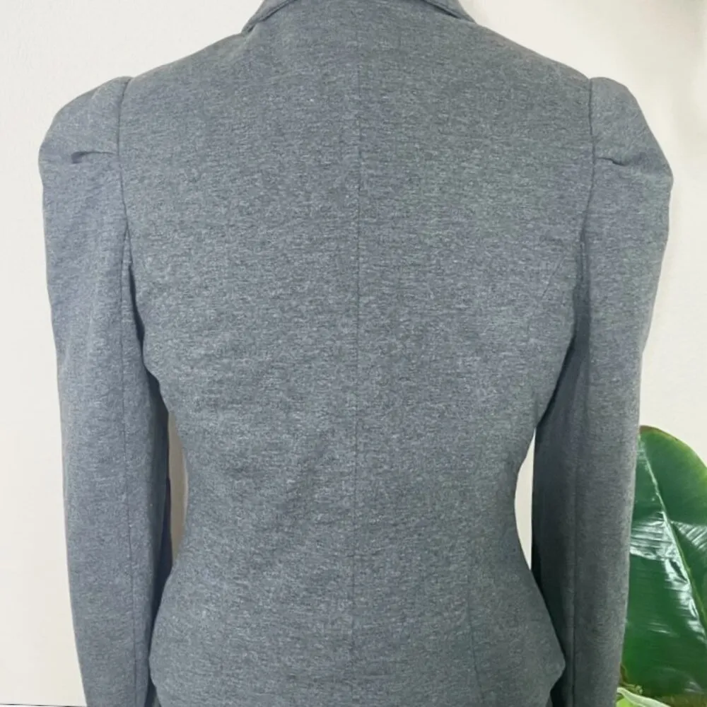 Vtg 90s Y2K tailored cropped blazer preppy Victorian equestrian academia goth M - Image 5