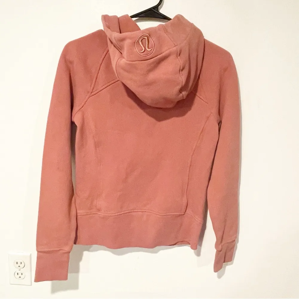 Lululemon Scuba Hoodie *Light Cotton Fleece Brier Rose Full Zip Size 4 - Image 6
