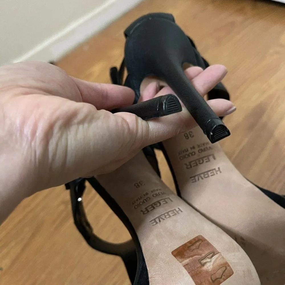 Herve Leger Hera black high heel Strappy sandals Stiletto shoes size EU 38 US 7 - Image 8