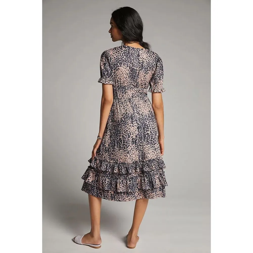 Anthropologie Hutch Adelia Ruffled Midi Dress Size Xs - Image 3