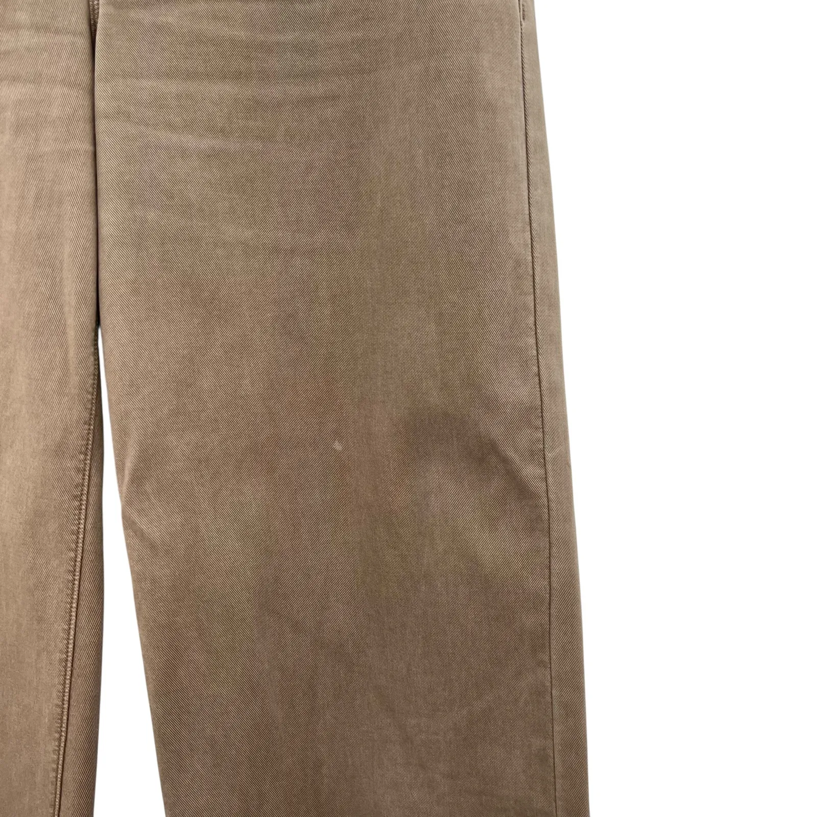 Spanx SPANXsupersmooth Stretch Twill Cropped Wide Leg Pant Brown Size Medium - Image 14