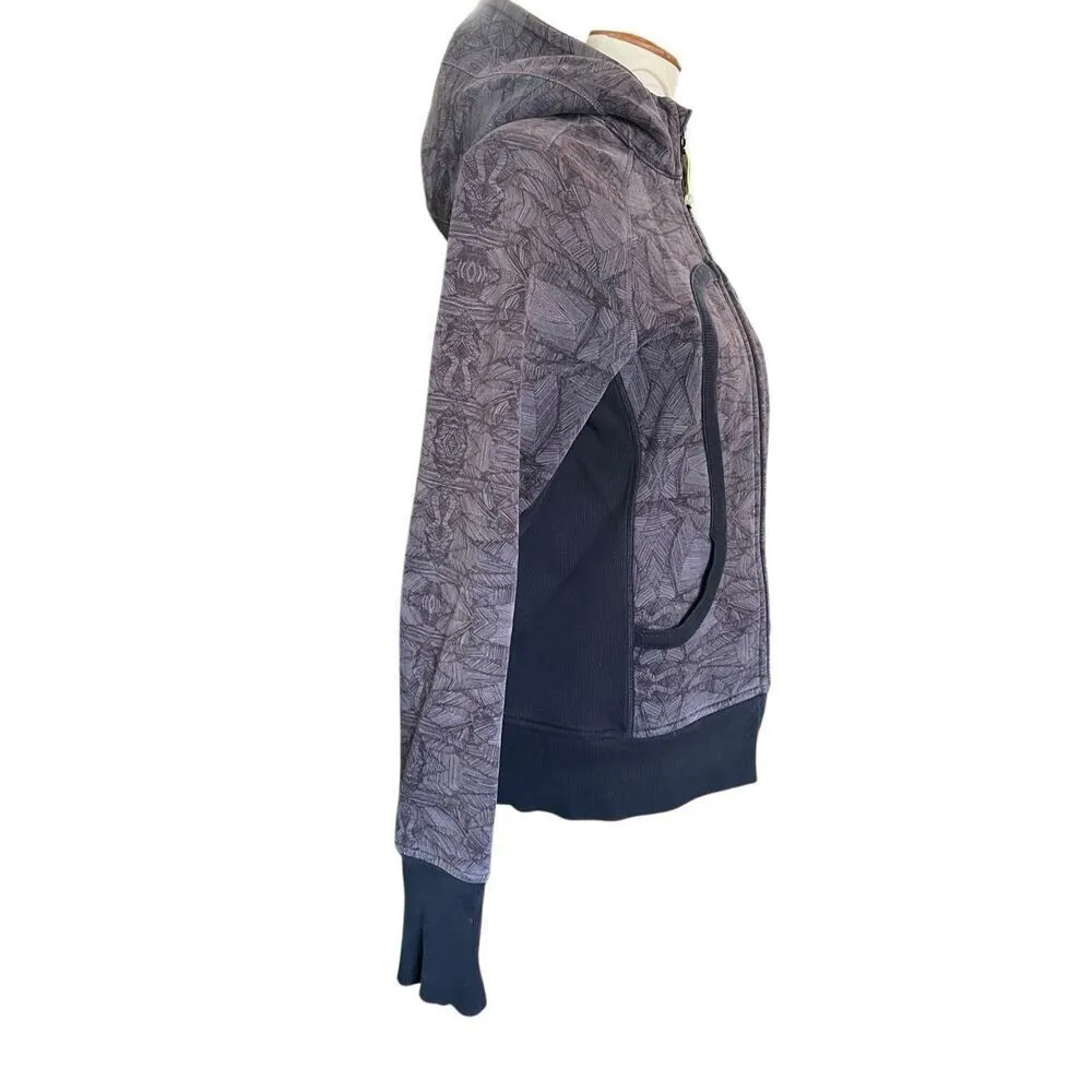 Lululemon Iconic Scuba Hoodie Gray & Black Thumbholes Full Zip Women’s Small/201 - Image 8