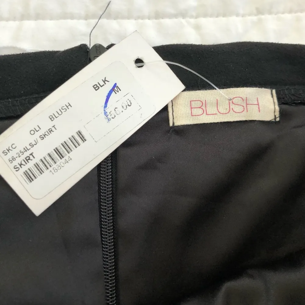 Blush Boutique Black Suede Asymmetrical Skirt - Image 5