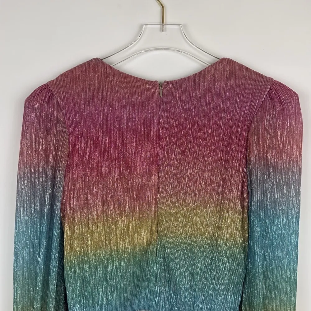 PatBO Prism Plunge Bodysuit in Rainbow Size Medium - Image 8