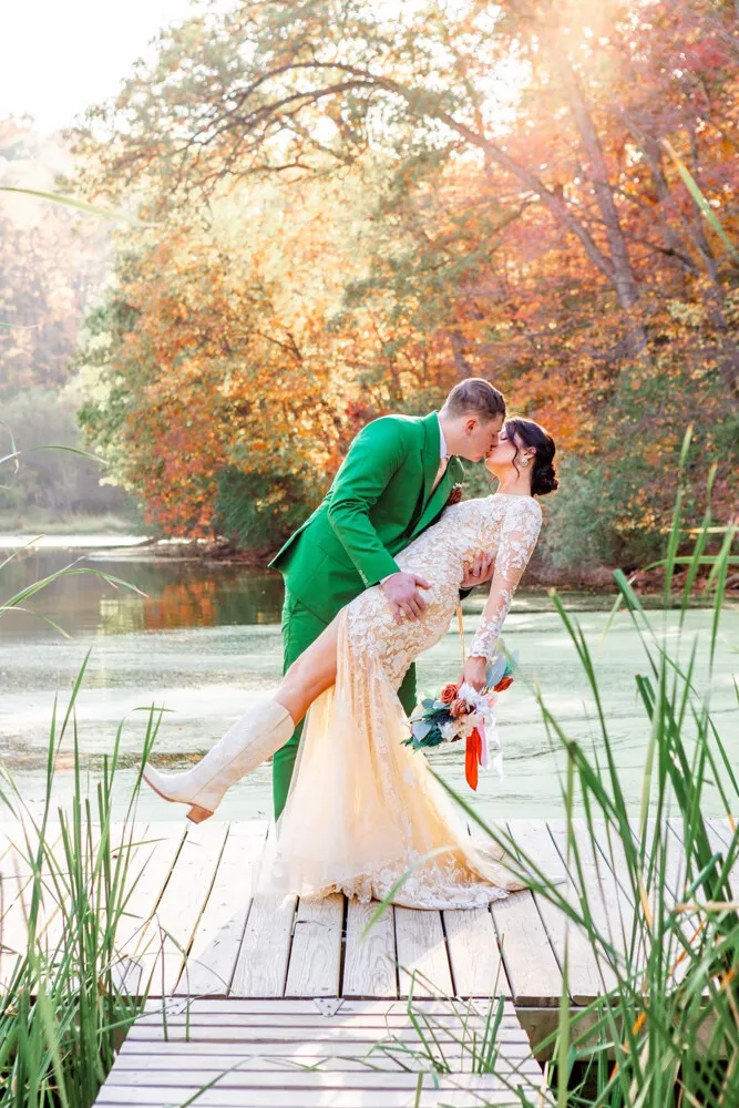 Beige/white Cowboy Boots - Image 3