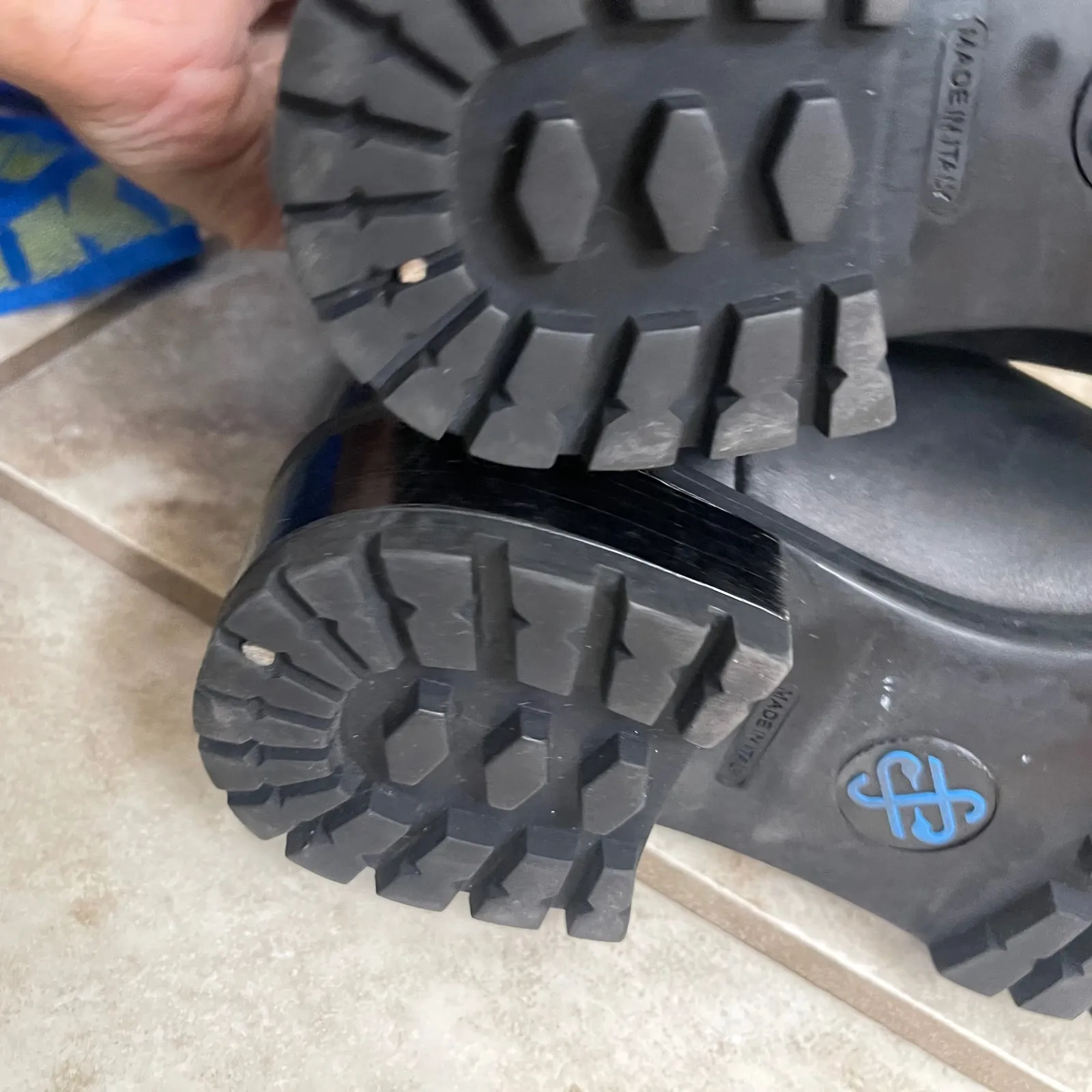 Ross & Snow USA 7 made in Italy Black Leather Fur Lined Buckle Moto Boots Women - Image 8