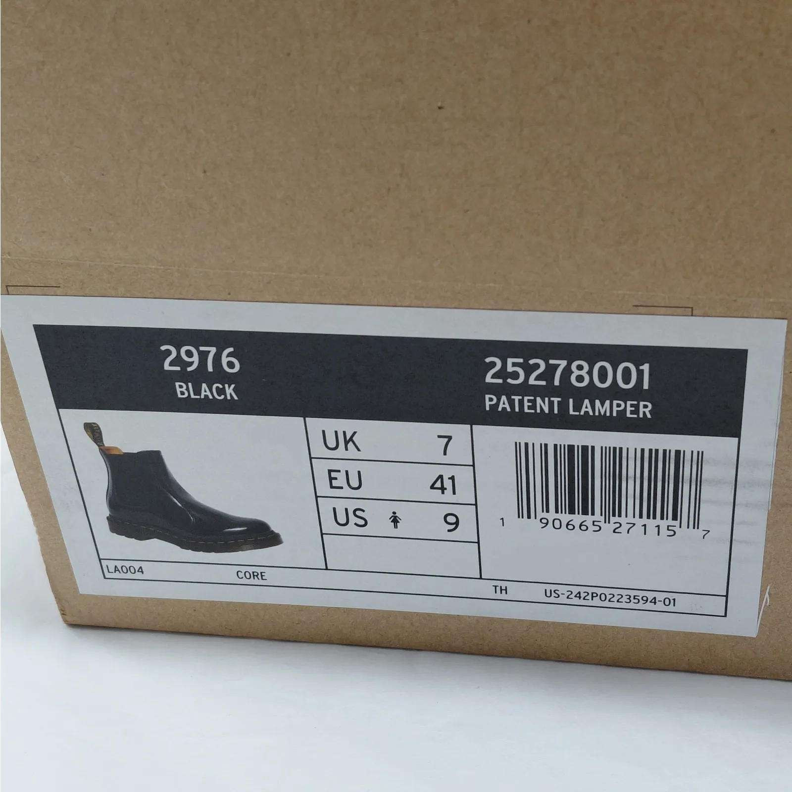 Dr Martens Womens Chelsea Boots Size 9 Black Patent Leather Goth Biker Punk - Image 5