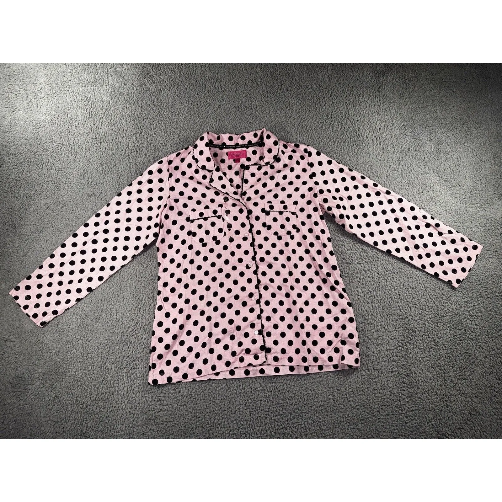 Victoria’s Secret Pajama Shirt Women’s Large Sleep Lounge‎ Long Sleeve Button Up - Image 2