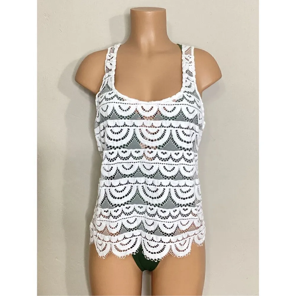 New. Pilyq waterlily lace tank. Regularly $72 - Image 6