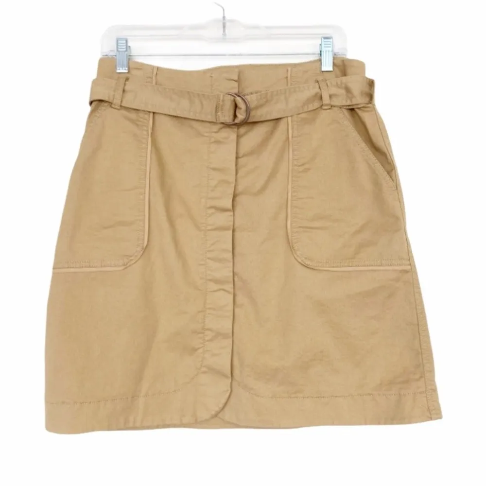 Ann Taylor Loft Tan Khaki Belted Skirt Sz 10P - Image 5