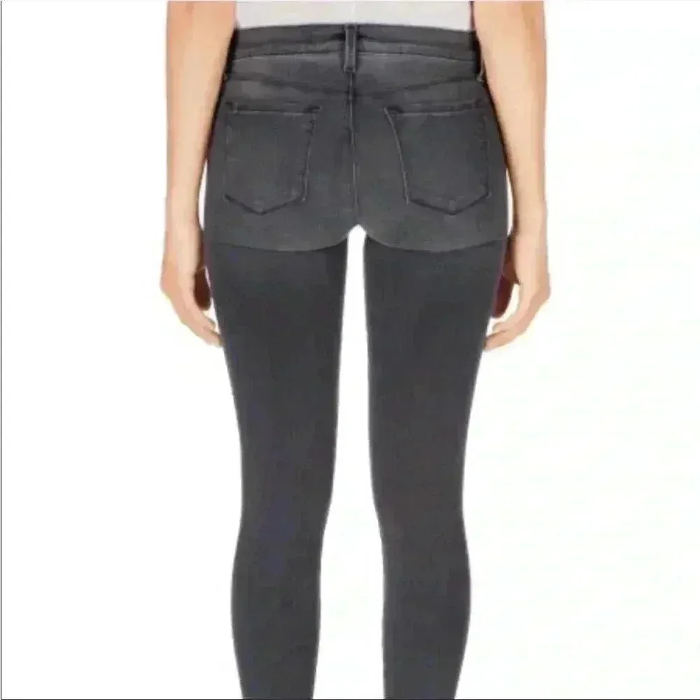 J Brand Super Skinny Photo Ready Jean Night Bird Faded Black 28 - Image 2