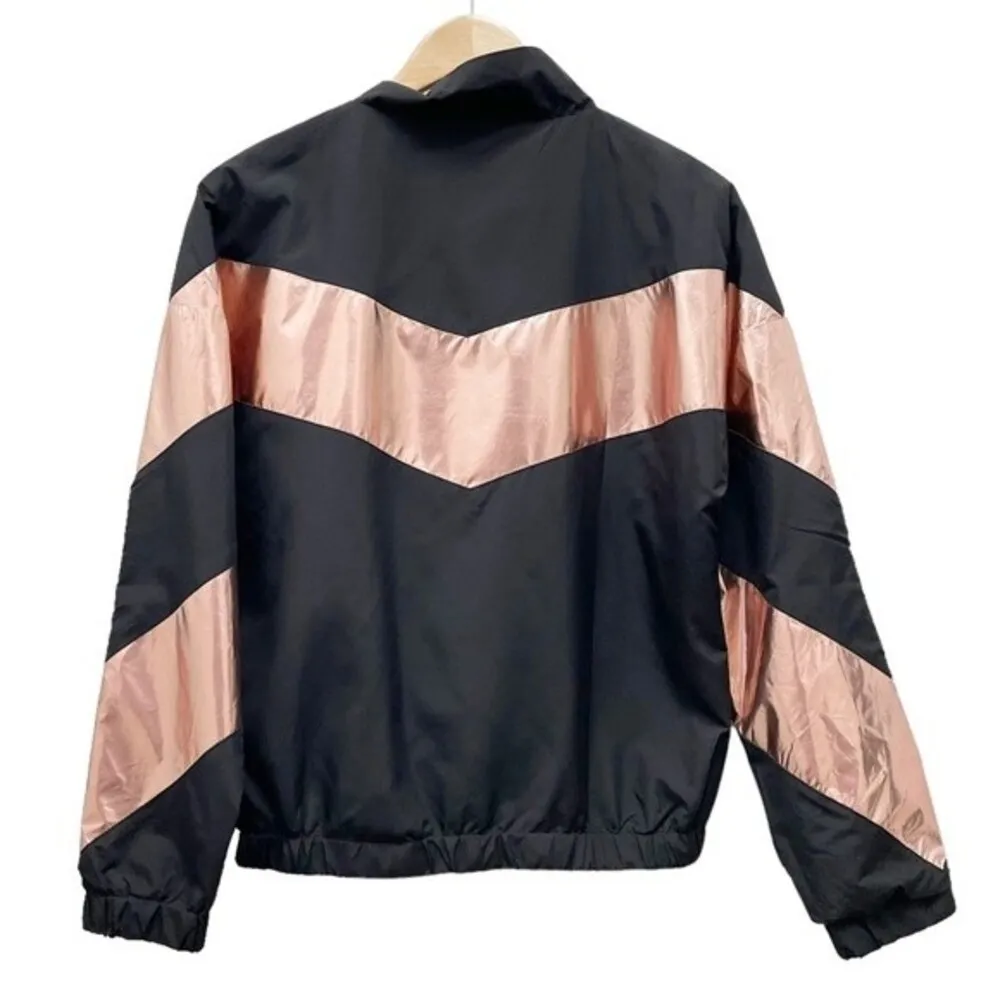 Zyia Active Pink Shine Block Jacket Black Pink Windbreaker Full Zip Women’s XS - Image 4