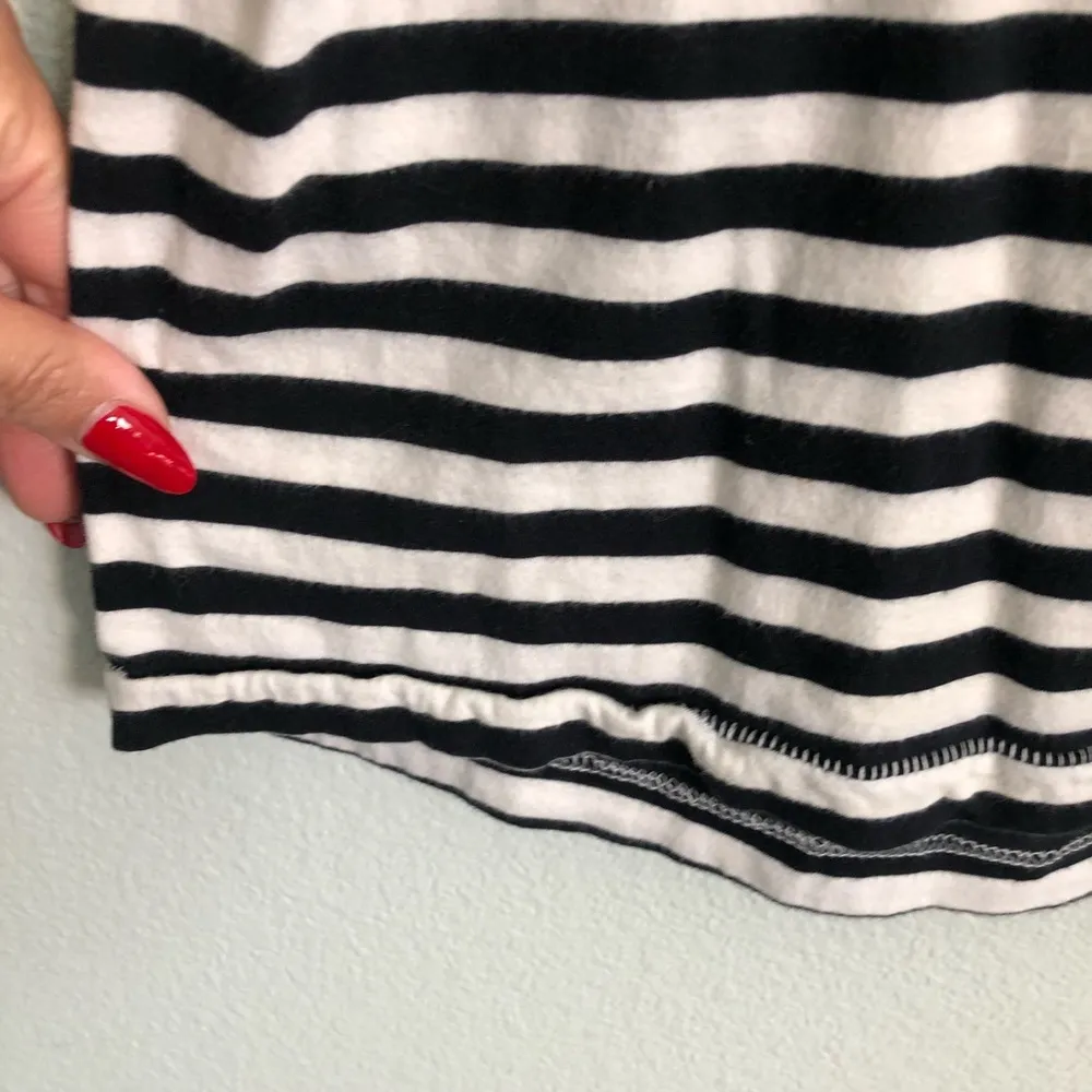 Obey Black/White Striped Dress. Size Small. - Image 6