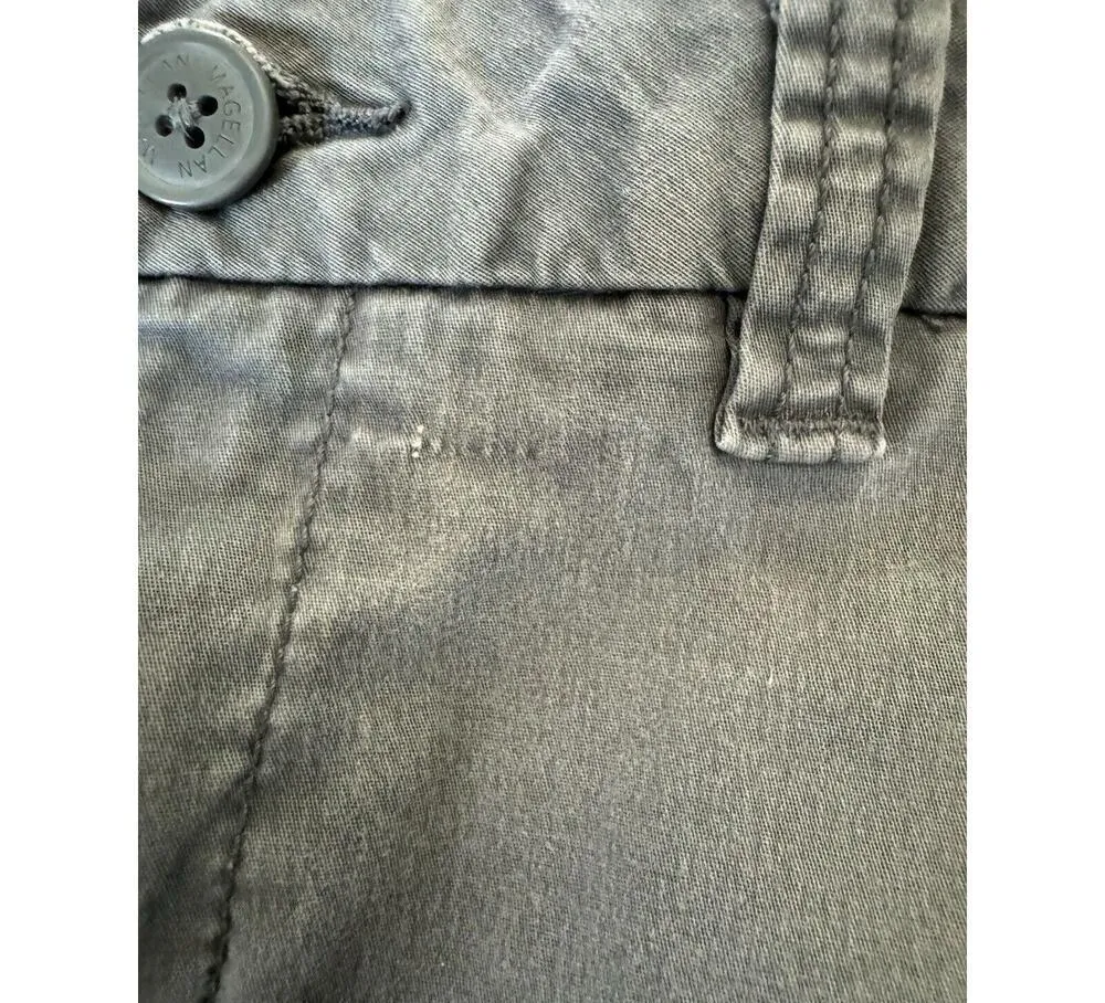 Magellan Shorts Women 16 Gray Solid Chino Pockets Stretch Cotton Outdoor READ - Image 5