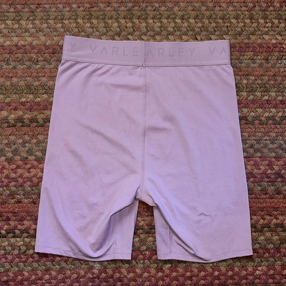 VARLEY DUSTY ROSE PINK LOGO BAND BIKE SHORTS ATHLETIC BUTTERY SOFT - Image 3