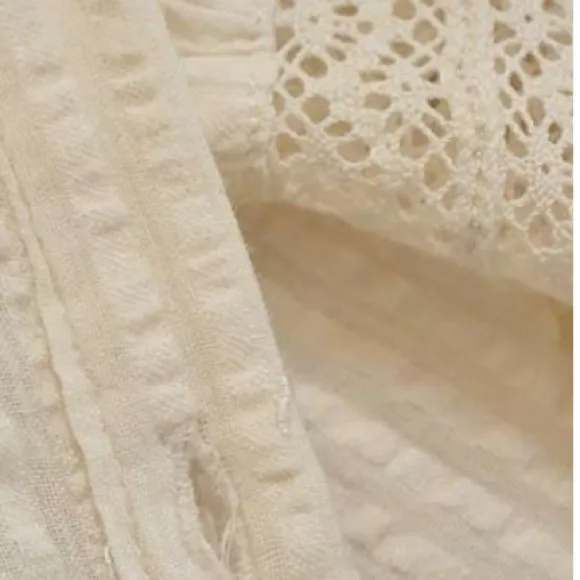 LoveShackFancy Bec Victorian Ruffle Peasant Midi Dress Farmhouse Ivory Size 2 - Image 6