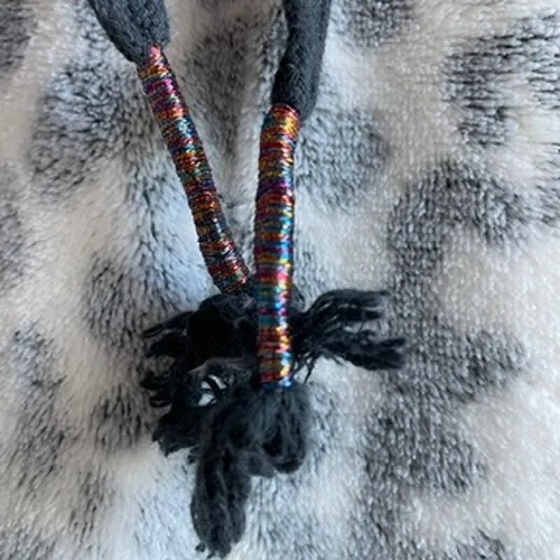 Wildfox Snow Leopard Cozy Jogger Pants Grey & White Athleisure Size XXL - Image 6