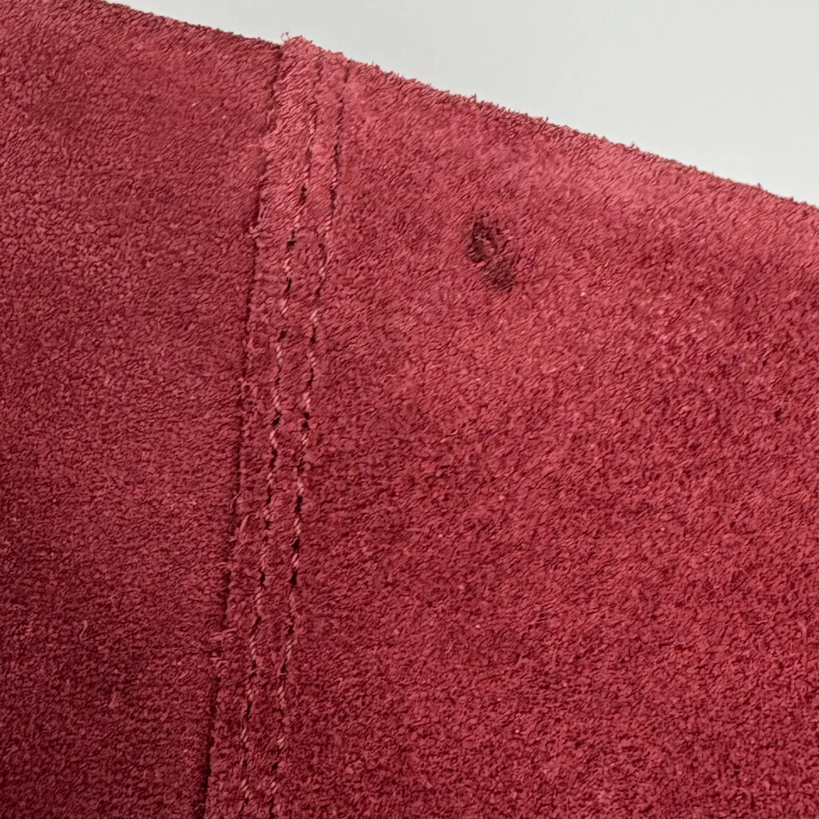 Ecco Shape 55 Western Ankle Boots Hydromax Side Zip Red Suede Block Heel Size 40 - Image 13