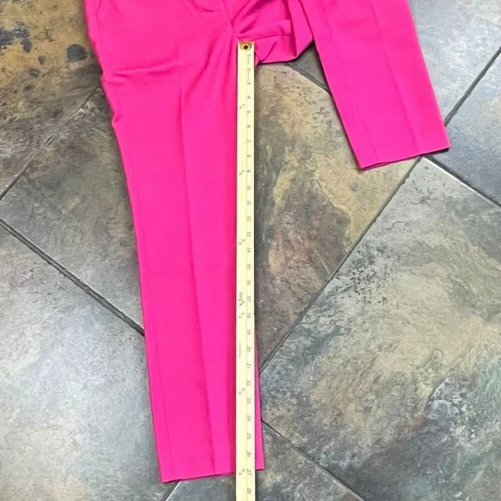 Zara Women Bright Pink Slim-Fit Trousers 6 - Image 2