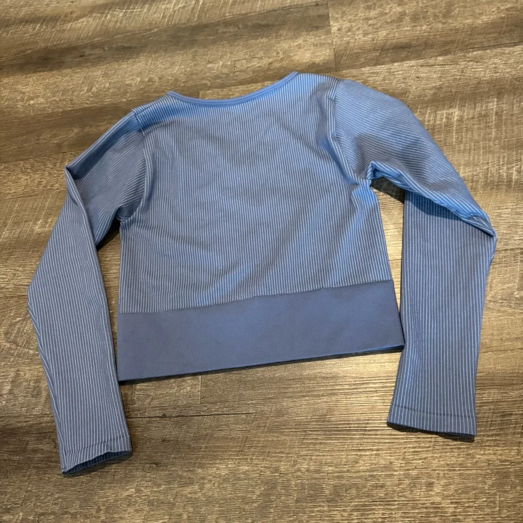Aerie Blue Ribbed Long Sleeve Top - Image 5