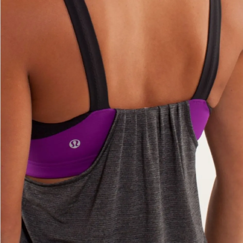 Lululemon Back On Track Tank Top in Black and Tender Violet - Image 4