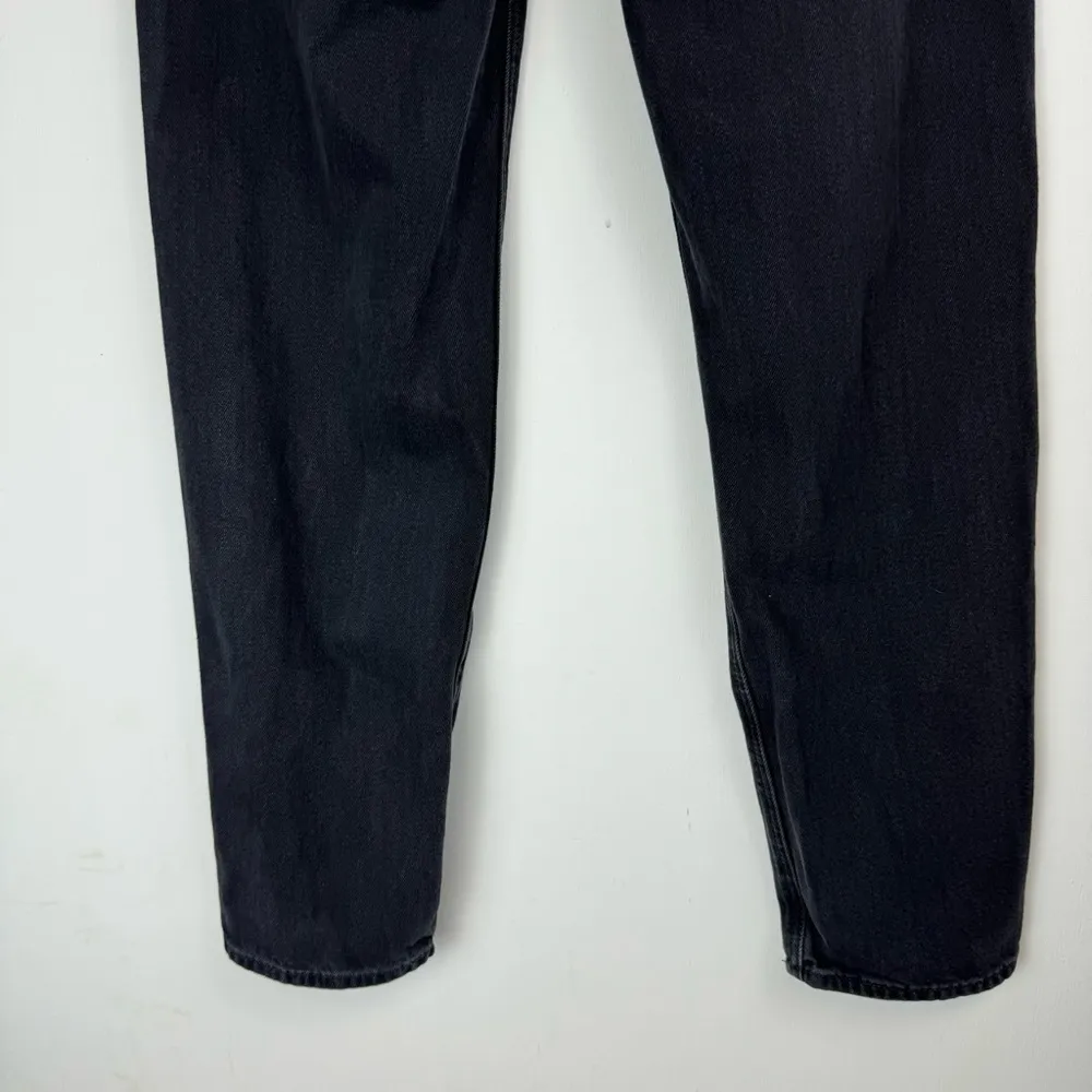 American Eagle Mom Straight Jeans Sz 2 Black Distressed - Image 9