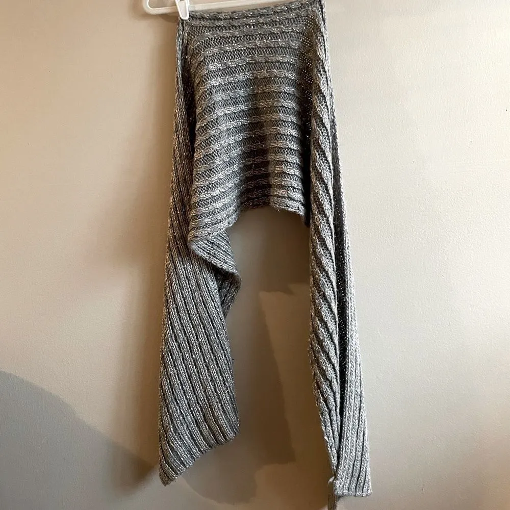 C & I Blue Gray Women’s Scarf with Subtle Sequin details Blue - Image 10