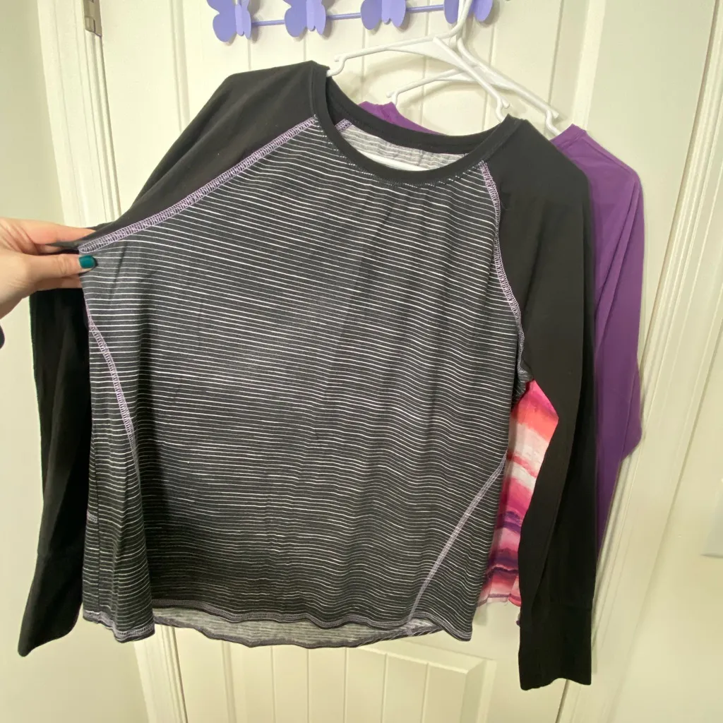 NWOT/EUC‎ Tek Gear women’s drytek long sleeve patterned activewear shirts bundle - Image 5