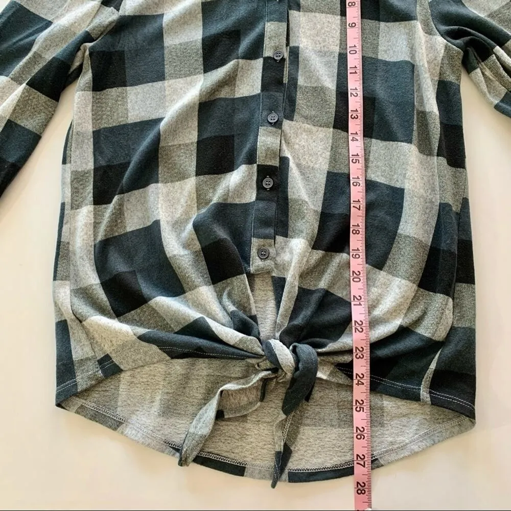 Via Penny Lane Reworked Apparel | Pink Floyd Plaid Button Up Shirt Small Green - Image 2