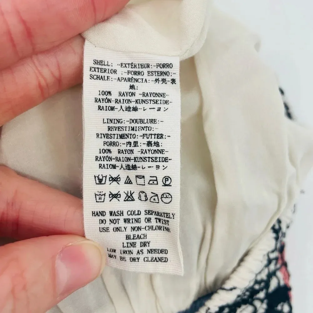 Free People LA Nights Mini Skirt Smocked Floral in Black Size S - Image 7