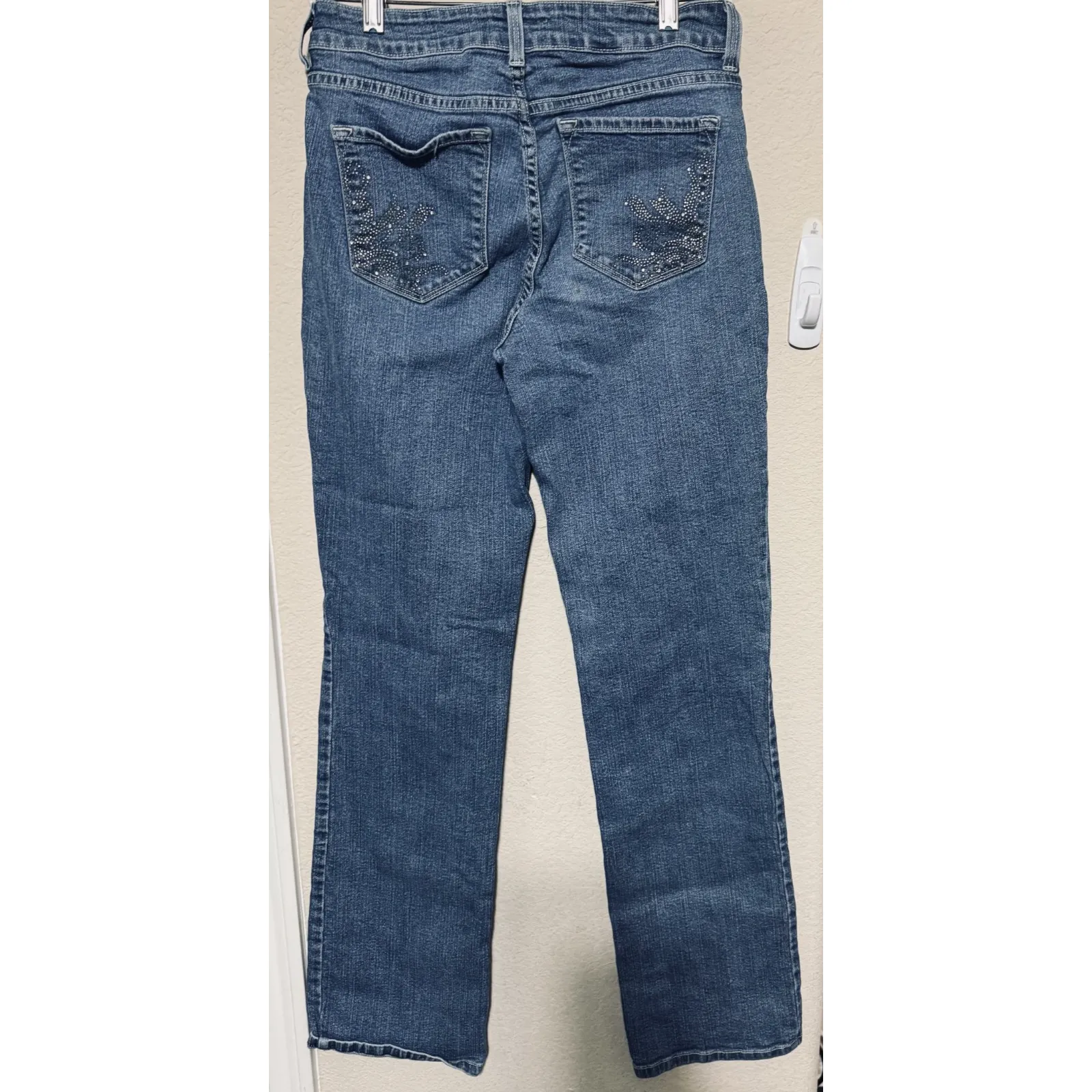 NYDJ Womens Jeans Denim Not Your Daughter's straight leg 2 lift tuck rhinestones - Image 2